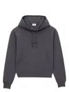 Saint Laurent Men's Cozy 100% Cotton Sweater In Gray
