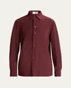 Saint Laurent Shirt In Dotted Silk Crepe De Chine