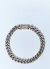 Saint Laurent Men Curb Chain Necklace In Silver