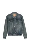 Saint Laurent Blue Slim Jacket With Patch Pockets In Denim Man