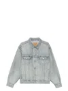 Saint Laurent Structured Denim Trucker Jacket With Pockets