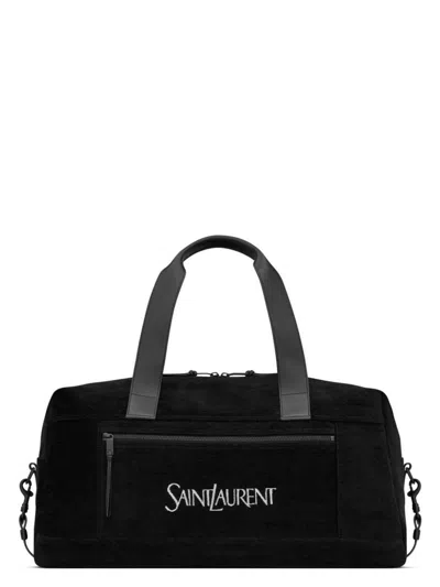 Saint Laurent Men's Duffle Bag With Logo In Black