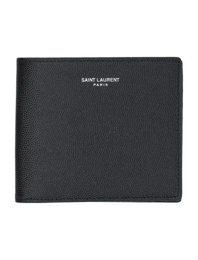 Saint Laurent Men's East/west Wallet In Black