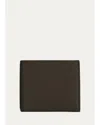 Saint Laurent Grain-de-poudre Bi-fold Wallet In Brown
