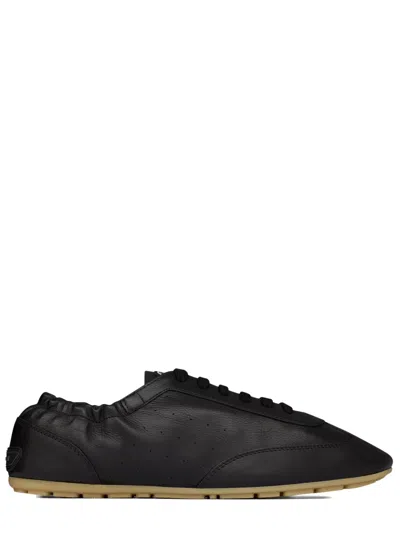 Saint Laurent Men's Elasticized Heel Counter Sneaker With Supple Leather Sole In Nero