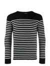 Saint Laurent Buttoned-shoulder Striped Jumper