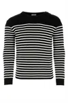 Saint Laurent Men Embroidered Cotton Blend Sweater In Multicolor