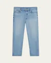 Saint Laurent Men's Faded Jeans In Blue