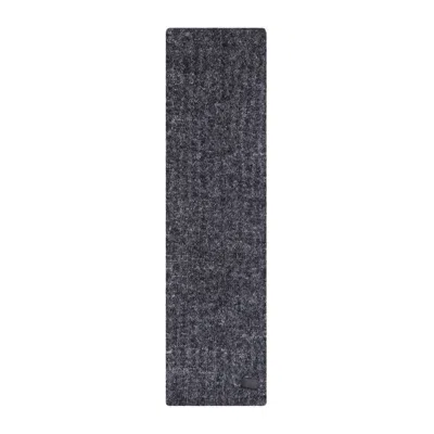 Saint Laurent Men's Fw23 Grey Wool Scarf (23cm X 224cm) In Gray
