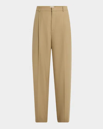 SAINT LAURENT MEN'S GABARDINE CARROT PANTS