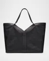 Saint Laurent Y Grande Leather Tote In Black