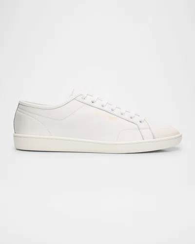 SAINT LAURENT MEN'S GYM LEATHER LOW-TOP SNEAKERS
