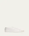 Saint Laurent Low-top Leather Sneakers Round Toe In White