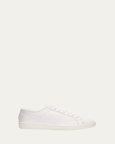 SAINT LAURENT MEN'S GYM LEATHER LOW-TOP SNEAKERS