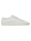 Saint Laurent White Calf Leather Bos Taurus Low Top Sneakers