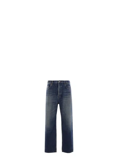 Saint Laurent Men's High-rise Denim Jeans