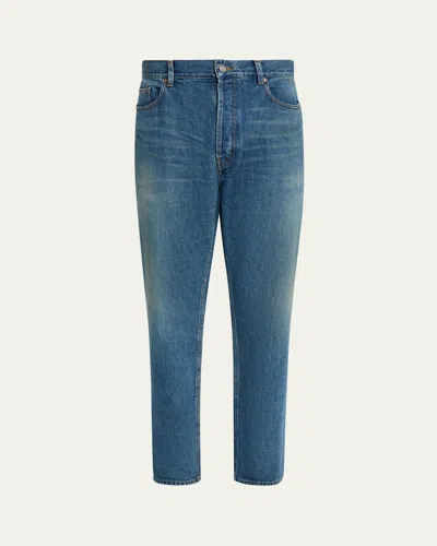 Saint Laurent Men's High Rise Straight-leg Jeans
