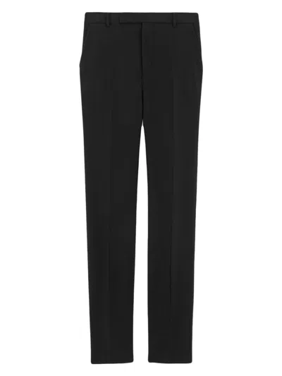 SAINT LAURENT MEN'S HIGH-WAISTED TAILORED CUT PANTS
