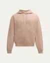 Saint Laurent Oversized Hoodie With Kangaroo Pocket And Ribbed Finish In Nude
