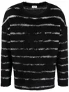 Saint Laurent Pullover With Interrupted Stripe Motif In 1095