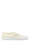 Saint Laurent Logo Print Low Top Sneakers In White