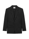 Saint Laurent Wool Single-breasted Jacket In Black