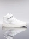 Saint Laurent Lax Sneakers In Washed-out Effect Leather In White