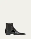 Saint Laurent Men's Jose 30 Patent Leather Chelsea Boots In Nero