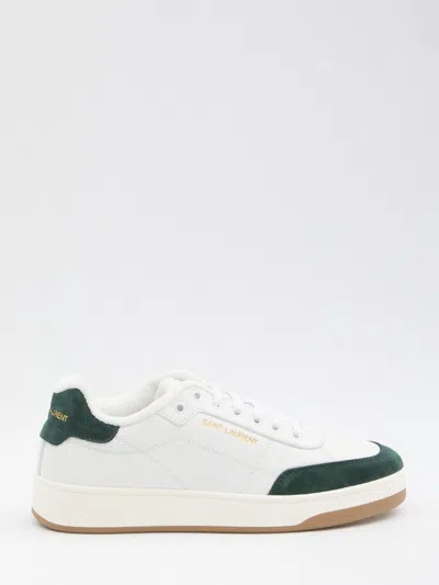 Saint Laurent Men's Lace-up Sneakers In White
