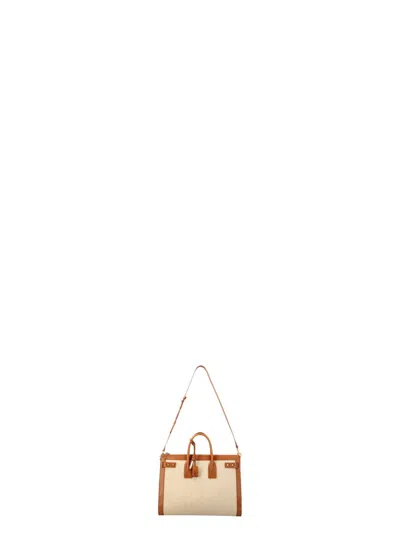 Saint Laurent Men's Large Leather Sac De Jour Tote