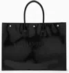 Saint Laurent Large Rive Gauche Black Patent Leather Bag Men In Black