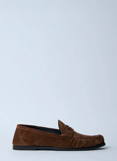 Saint Laurent Men Laurent Suede Loafers