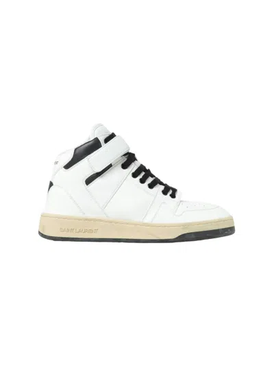 SAINT LAURENT MEN'S LAX MID TOP SNEAKER GREENWICH