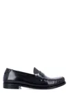 Saint Laurent Cassandre Patent Leather Loafers In Black