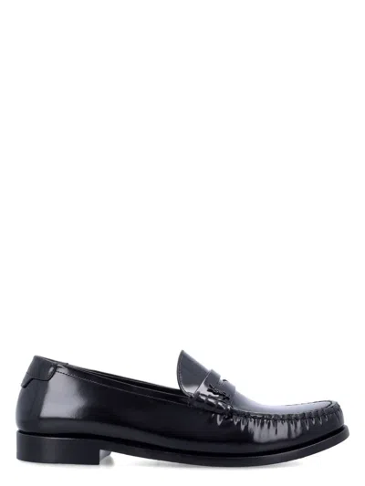 Saint Laurent Men's Le Loafers In Black