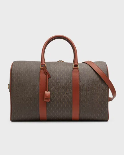 Saint Laurent Men's Le Monogramme Duffel Bag In Kaki-brown