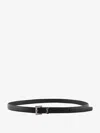 Saint Laurent Men Leather Belt With Metal Monogram