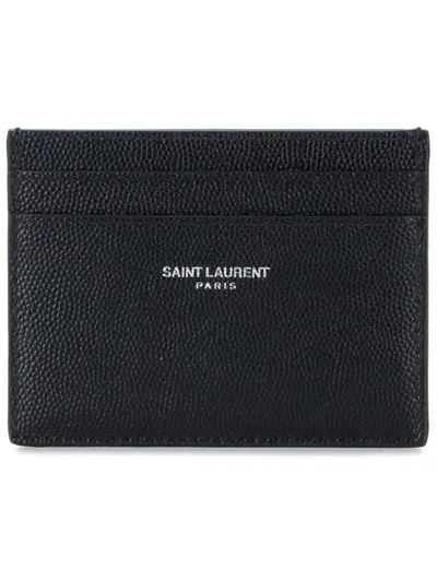 Saint Laurent Men Leather Credit Card Case