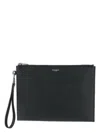 Saint Laurent Tablet Holder With Zipper In Black