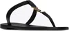 Saint Laurent Cassandre Logo-plaque Leather Sandals In Nero