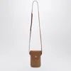Saint Laurent Men's Leather Mini Bag In Brown