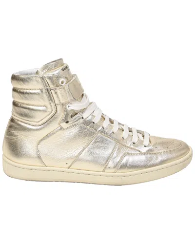 Saint Laurent Men's Leather Sl/12h Sneaker (authentic Pre-loved) In Metallic