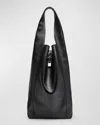 Saint Laurent Men's Leather Tanger Tote Bag In Nero