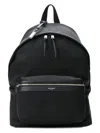 Saint Laurent Paris Men Leather Details City Backpack In Black
