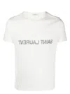 Saint Laurent Reverse Logo T-shirt 'naturel/noir'