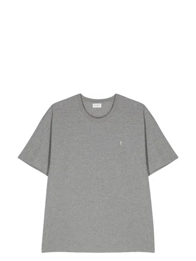 SAINT LAURENT MEN'S LOGO COTTON T-SHIRT