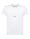Saint Laurent Logo-print Cotton T-shirt In White