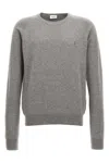 Saint Laurent Cassandre Cashmere Sweater In Gray