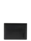Saint Laurent Logo Leather Cardholder Wallets And Card Holders Black