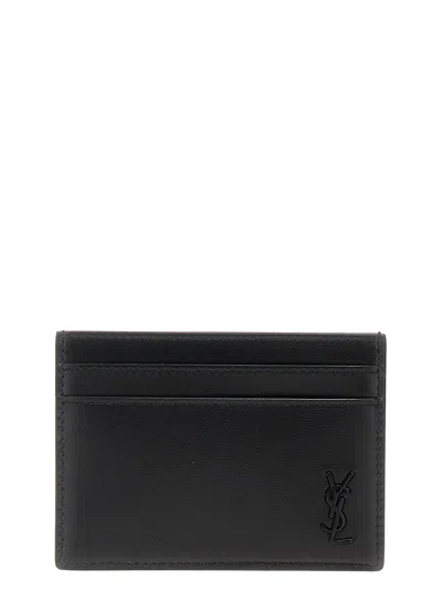 Saint Laurent Men Logo Leather Cardholder